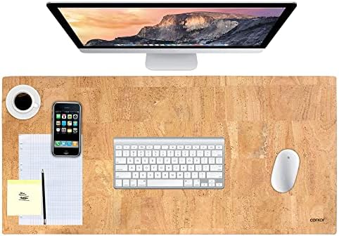 Corkor Cork Desk Pad – Table Mat - Vegan Leather – Cruelty Free – Eco Friendly - Light Brown by Corkor