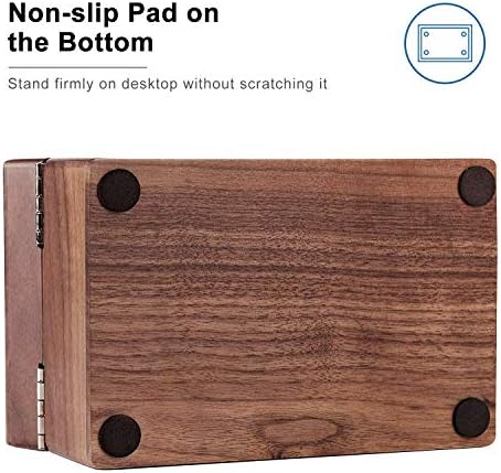 MaxGear Walnut Wood Business Card Organizer for 2.2" x 3.5" Cards - Image 5