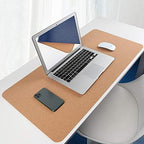 Ruby Lil Natural Cork & Leather Desk Writing Mat, Dual Use Desk Matt for Desktop,Multifunctional Office Desk Pad, PU Leather Mouse Pad,Black,47"x 24" - Image 4