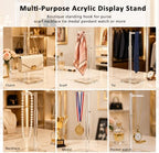 3-Pack Acrylic Purse Display Stands, 14"-24" Adjustable Handbag Holder - Image 6