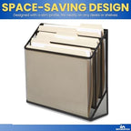 1InTheOffice 3 Tiers File Folder Organizer, Desk Sorter, Black Mesh Organizer - Image 4