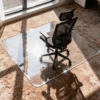 Azadx Tempered Glass Chair Mat for Carpet 45" x 53" Heavy Duty Chair Mat by Azadx