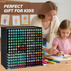 Marker Organizer,240 Slots Marker Storage with Divider,Black - Image 6