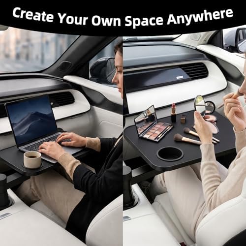 360° Rotating Car Desk Tray for Laptop & Food, Fits Tesla Model Y/3/S - Image 5