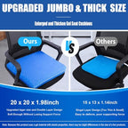 20" Gel Seat Cushion for Long Sitting(Jumbo&Thick) – Office Chair Cushion – Wheelchair Cushions for Pressure Sores – Non-Slip Desk Chair Car Seat Cushion Driving – Sciatica & Back Pain Relief - Image 2