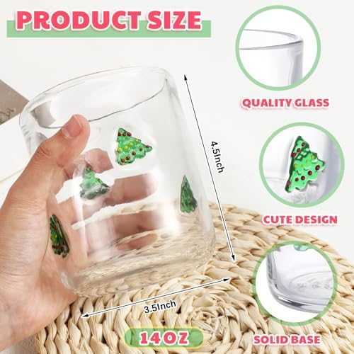 SiliFine 2 PCS Christmas Fa La Icon Juice Glasses - Image 3
