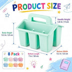 gisgfim 8 Pack Pastel Classroom Caddy Table Organizer with Handle - Image 2