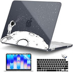 DONGKE Compatible with MacBook Neo 13 Inch Case 2026 A3404 A18 Pro chip & Touch ID, Plastic Hard Shell with Keyboard Cover, Screen Protector & Dust Plugs, Astronaut by DONGKE