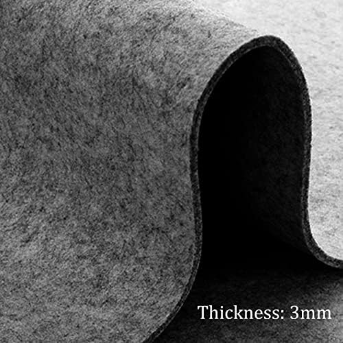 ZPEE Felt Gaming Mouse Pad Large,Not-Slip Mouse Mats for Computer Writing Mat for Desk Mice Mat Washable Keyboard Mat-Grey 30x60cm - Image 2