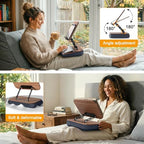Lap Bean Bag Book Holders for Reading Hands Free, Adjustable Book Stand - Image 3