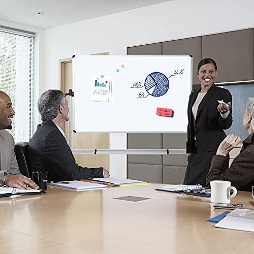 VIZ-PRO Double-Sided Magnetic Mobile Whiteboard, 96" x 48" - Image 6