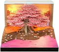 3D Memo Pad Time Piece Calendar 2027, 3D Tear-Off Art Desk Calendar 2027, Creative 3D Memo Pad Paper Art Tree House DIY Paper Carving Decoration (Cherry Blossom Tree) by PTAEXCEL