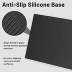 Glass Gaming Mouse Pad, Hard Mousepad for Gaming, 15.7” x 11.8” Ultra-Smooth Micro-Etched Surface Mousepad, Improved Precision & Speed, Anti-Slip Base, Silver - Image 6