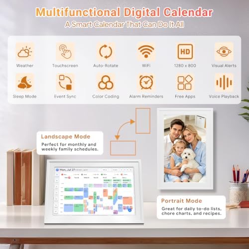 Smart Digital Calendar No Subscription 10.1" Touch Screen - Image 3