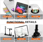 Lap Desk for Bed Adjustable Height with USB Port 23.6" x15.7" Desktop - Image 5