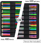 YOUSHARES Big Capacity Colored Pencil Case - 480 Slots large Pen Case Organizer with Multilayer Holder for Prismacolor Colored Pencils & Gel Pen (Green) - Image 2