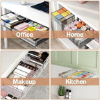 SVNNELP Under Desk Table Drawer Storage Organizer,2 Pack Large & Medium Slide Out Desk Drawers - Hidden Desktop Organizer,Attachable Pencil Storage Tray Under Table(ML) - Image 7