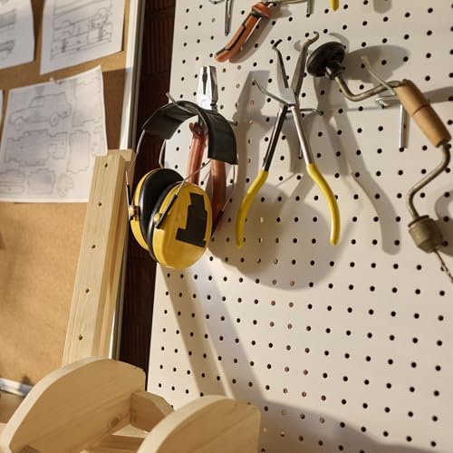 HARFINGTON 50pcs Pegboard Shelving Hooks 8" Stainless Steel Peg Board Display Hook Hanging Holders Wall Mount Organize Tools for Workbench Garage Kitchen Store, Silver - Image 6