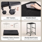 DEVAISE 2 Drawer Mobile File Cabinet, Rolling Printer Stand - Image 6