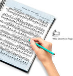 Sheet Music Folder (3 Pack, Black) – 40 Sleeves Display 80 Pages Spiral Binder Organizer for Music Stand – Fits Letter Size 8.5 x 11 Inch – Direct Page Writing with Detachable Name Tag - Image 2