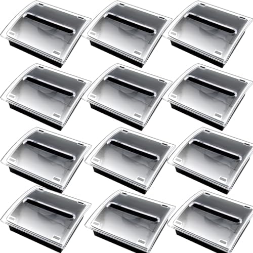 Pop Up Sticky Note Dispenser Sticky Note Holder Pop Up Note Dispenser Transparent Top for 3 x 3 Inch Sticky Notes School Office Home Store Black Base Clear Top (12) by AUECOOME
