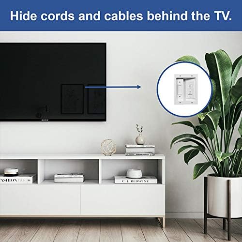 Legrand – OnQ in-Wall Cable Management Kit for Power & Low Voltage Cords – Hides TV or Display Cables Retrofit Behind the Wall – UL Listed TV Cord Hider w/DIY Install & Included Hardware – HT2102WHV1 - Image 2