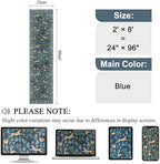 DUKINO 2x8 Washable Runner Rug, Non Slip Animal Kitchen Runner Rug, Blue - Image 2