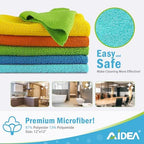 AIDEA Microfiber Cleaning Cloth-400PK, Microfiber Towels for Cars, 12"×12" - Image 6