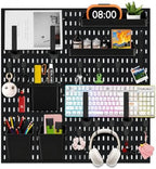 Wall Mount Wall Organizer Pegboard for Gaming & Office, 4 Pack, 12x12 Inch by Hokimder