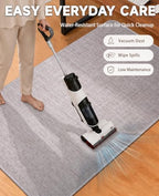 Funwheat Woven Office Chair Mat for Hardwood Floor, 30 x 48 in, Light Grey - Image 5