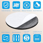 PATIKIL 12" Diameter Felt Furniture Pads, 8 Pack 1/5" Thick Lamp Base Felt Round Soft Adhesive Non-Slip Anti-Scratch Backed Felt Floor Protector for Lamp Furniture DIY Craft, Dark Grey - Image 4