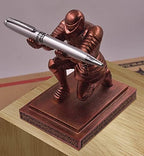 Executive Knight Pen Holder with a Pen Personalized Desk Accessories Decor Home Office Cool Pen Stand Red - Image 3