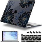 for MacBook Pro 16 inch Case 2019 2020 Release Model A2141, Plastic Hard Shell Cover with Keyboard Cover & Screen Protector for MacBook Pro 16 inch with Touch Bar & Touch ID, Flower Dahlia by WelcomeViseNewitems