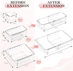 DILIBRA 16 Pcs Clear Extendable Drawer Organizer, Adjustable Drawer Storage - Image 2