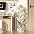 10 Tier Tree Book Shelf, Floor Standing Wood Bookshelf for Narrow Space - Image 6