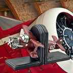 Bellaa Airplane Bookends, Biplane, Aeronautical, Wright Flyer Aircraft - Image 5