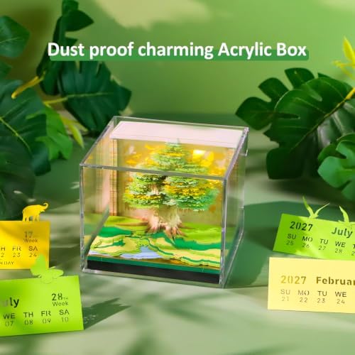 3D Calendar 2027 with Light Tear Away Timepiece Calendar for Desktop Decor - Image 4
