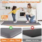 1-Inch Thick Anti-Fatigue Mat for Kitchen and Standing Desk, 20"x72", Grey - Image 6