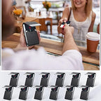 Yexiya 12 Pcs Leather Business Card Holder Case PU Leather Business Pocket Card Holders Wallet with Magnetic Closure for Men Women Office Gifts, Black - Image 6