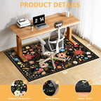 Office Chair Mat for Hardwood Floor & Tile Floor,48"X 60"-Black Multicolor - Image 2