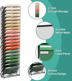 SUPEASY 21 Tier Wall File Organizer, Hanging Wall Mounted Mail Organizer with Label Slots, Metal Mesh File Holder Magazine Rack for Office, Home, School or Classroom, Black - Image 3