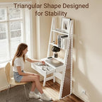 Haotian Ladder Desk with Power Outlet - Image 7