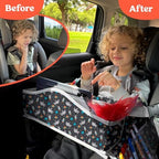 PILLANI Kids Travel Tray for Car - Car Seat Tray for Toddler, Roadtrip Essentials, Carseat Table Tray for Kids Road Trip Activities - Toddler Lap Desk Organizer for Airplane w/Dry Erase Surface - Image 3