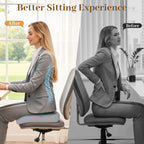 TranquilRelax Memory Foam Seat Cushion for Office Chair, 3-Inch, Light Gray - Image 5
