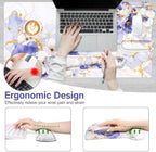 MOSISO Large Gaming Mouse Pad&Keyboard Mouse Pad Set, Lavender Purple - Image 2