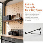 Shimeyao 20 Pcs 10 inch Pegboard Shelf Brackets, Black - Image 4