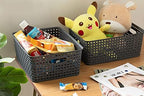 Eslite Plastic Storage Baskets for Organizing,11"X8.5"X4.7",Pack of 4 (Grey) - Image 5