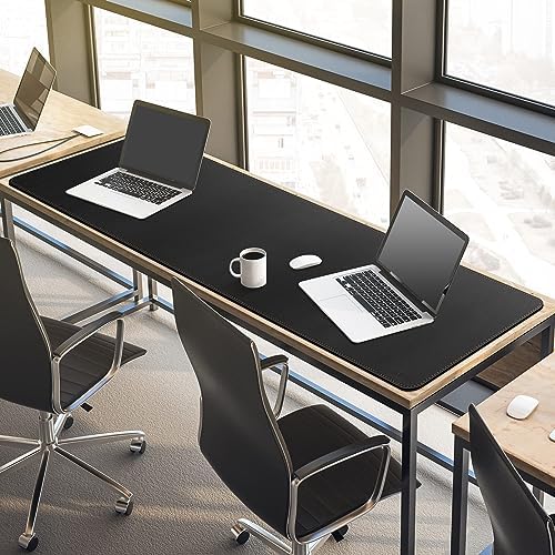 MAIDERN 63”x 15.7” Leather Desk Pad XXL, Large Desk Mat, Cork & Leather Large Mouse pad for Desk, Waterproof Computer Desk Pad for Gaming Home Office (Black) … - Image 4