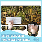 Dark Alchemy Desk Mat Set Witch Herbal Skull Study Large Mouse Pad with Wrist Rest 4in1 Desk Mat for Desktop Ergonomic Computer Desk Arm Wrist Anti-Slip Computer Mouse Pad Home Office Gaming - Image 4