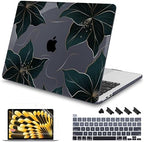 Mektron Case for MacBook Pro 16 Inch A2141 Cover 2019 Release 16" with Liquid Retina Display/Touch ID, Plastic Hard Shell with Keyboard Skin & Screen Protector & Dust Plug, Floral C218 by Mektron